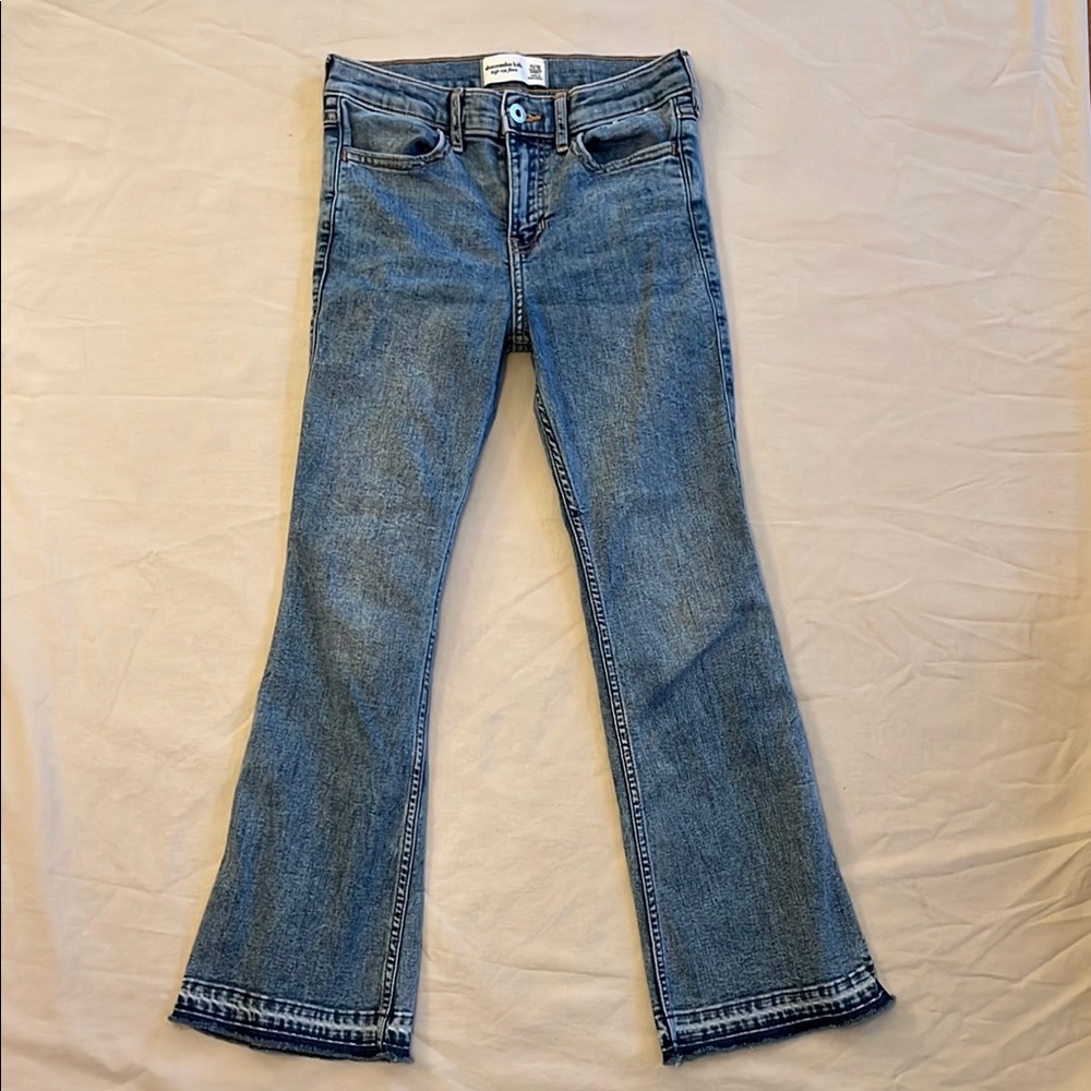 Abercrombie Kids Blue Flare Wide Leg Jeans